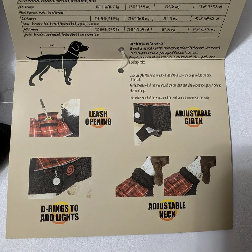 Ultra Paws Gear for Dogs Ultra Reflective Comfort Coat, 4XL, Red Plaid, NWT